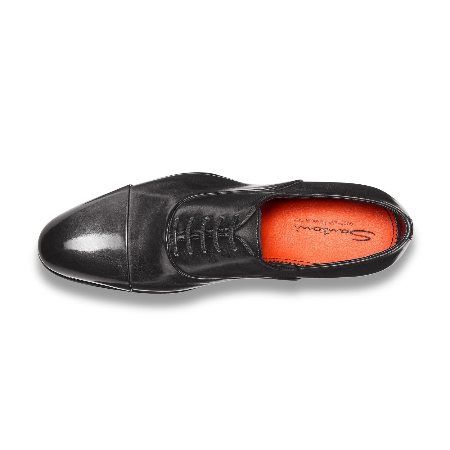 Men's grey leather Oxford shoe - 5