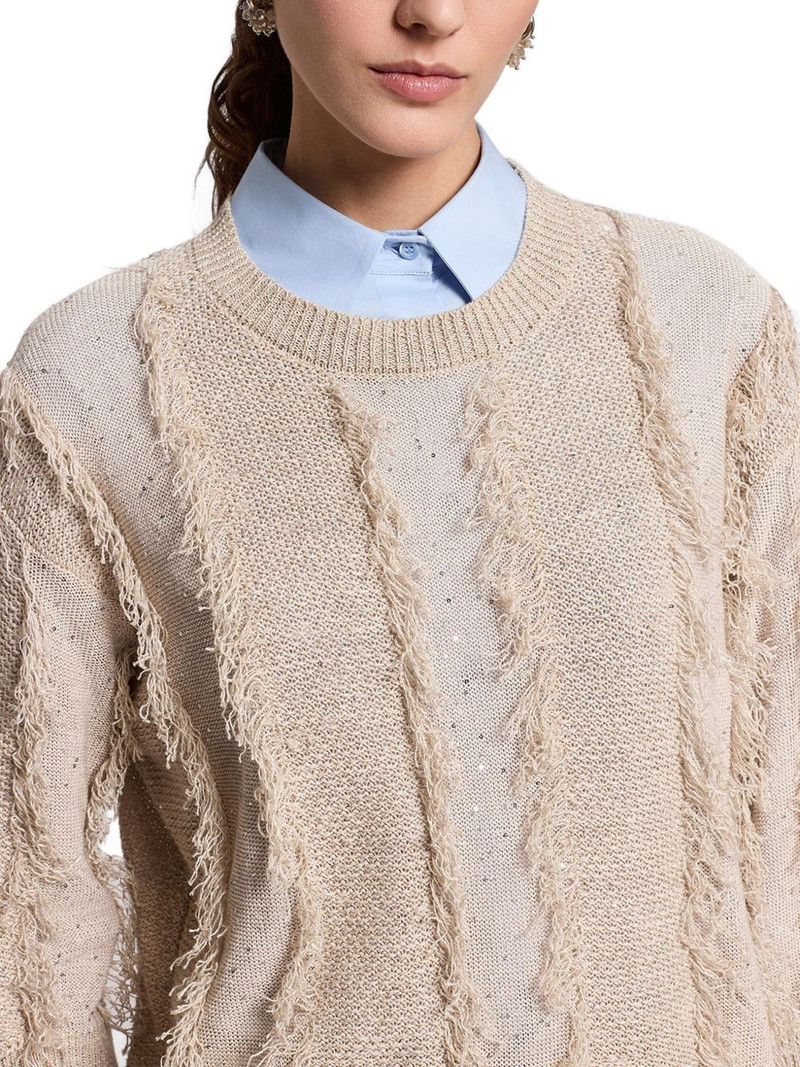 sequinned fringed sweater 4
