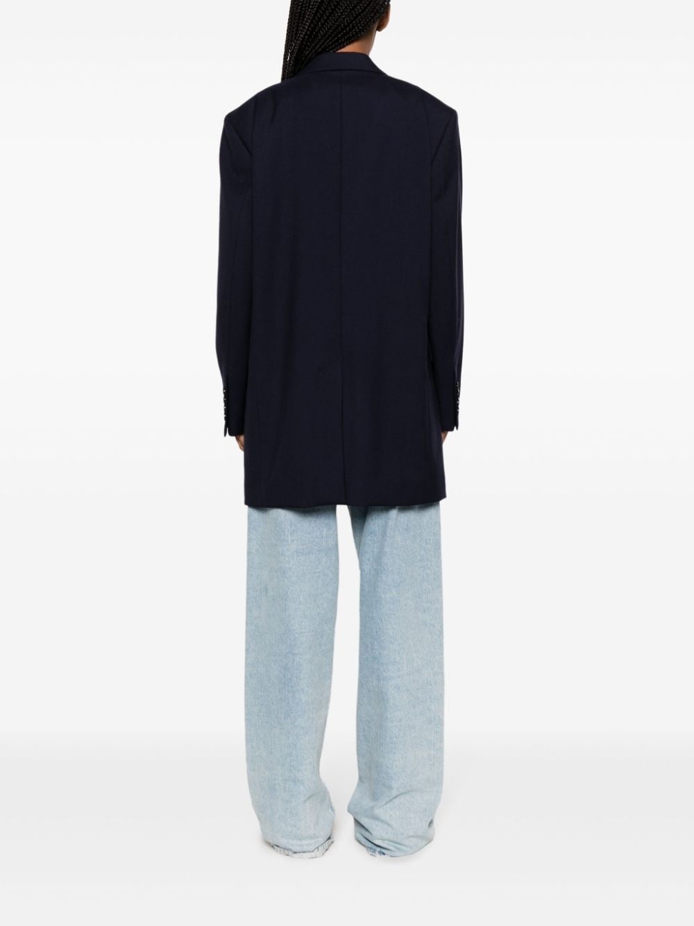 notched-lapels single-breasted blazer - 4