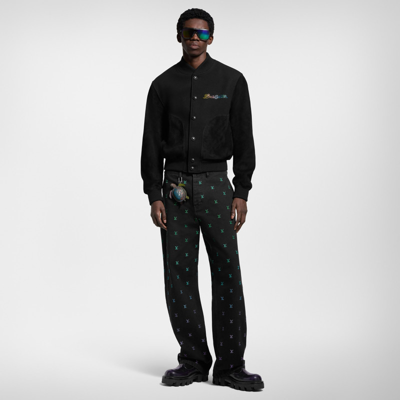 Louis Vuitton Leather Mix Varsity Blouson outlook