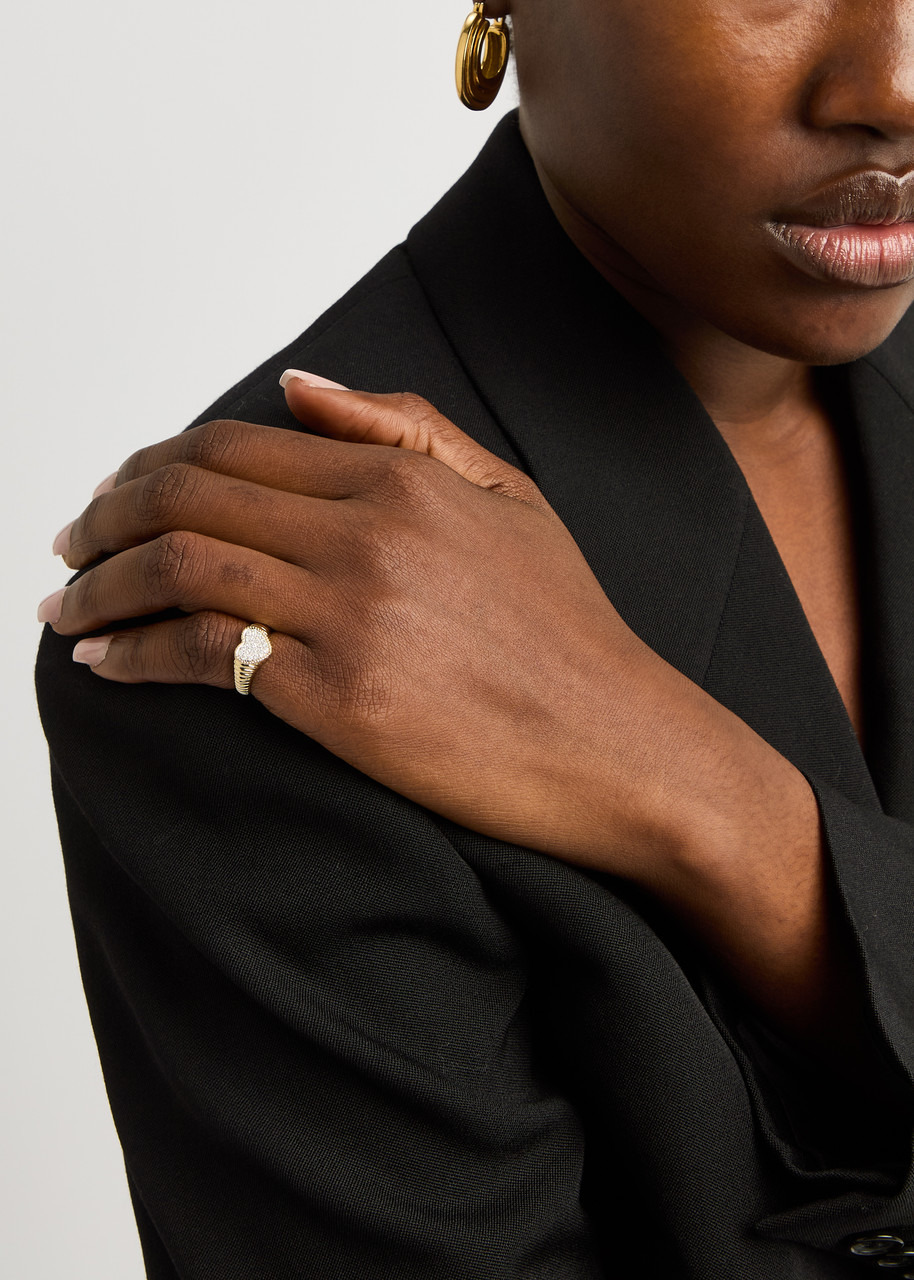 Yvonne Leon Baby Chevalière Cour Berlingot 9kt Gold Pinky Ring - 2