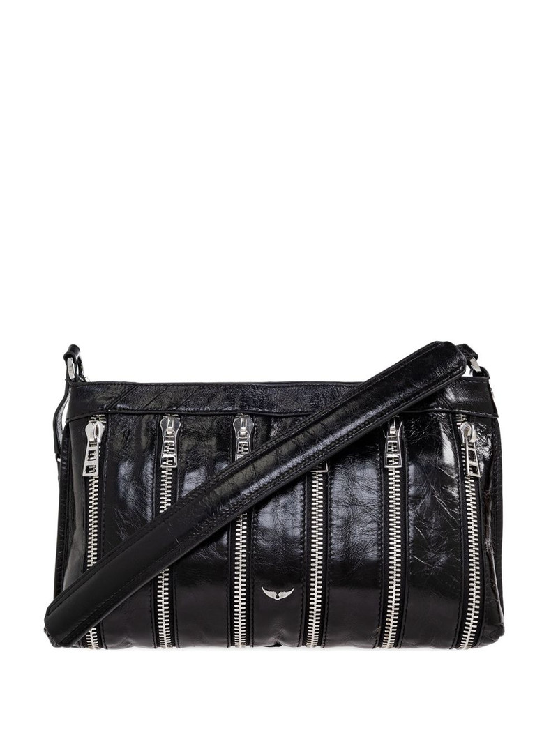 Sunny Moody multiple-zip leather shoulder bag 1