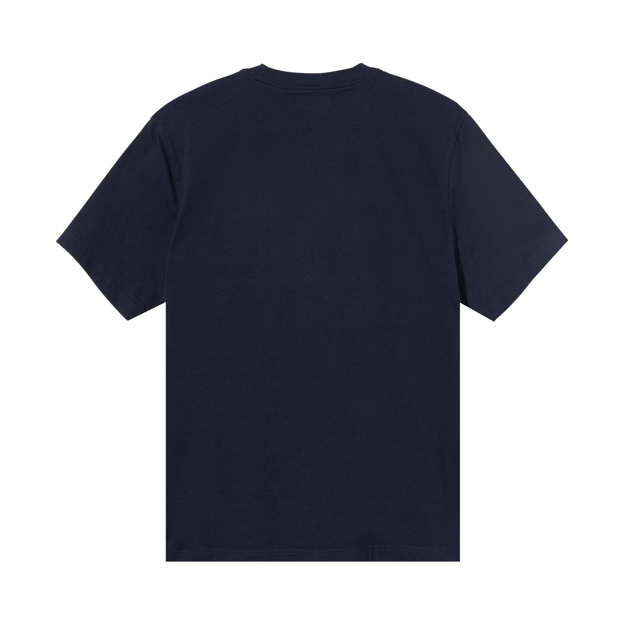 Stussy Stock Logo Short-Sleeve Crew 'Navy' - 2