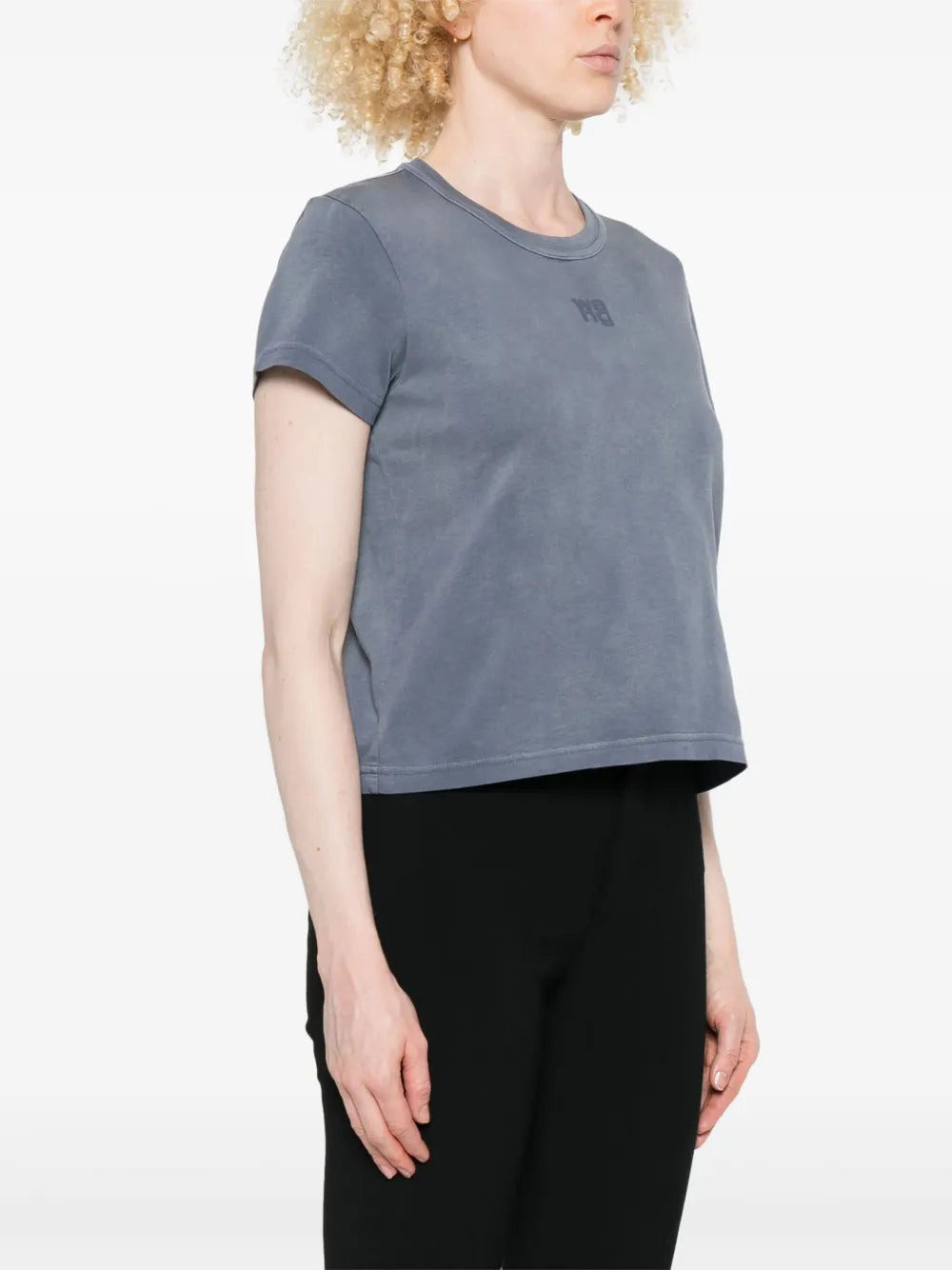 Shrunken Cotton Tee With Logo - 3