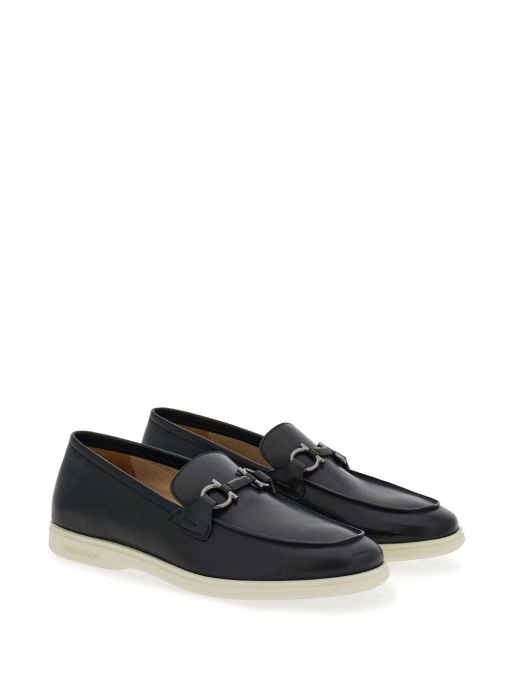 Gancini-plaque leather loafers - 2