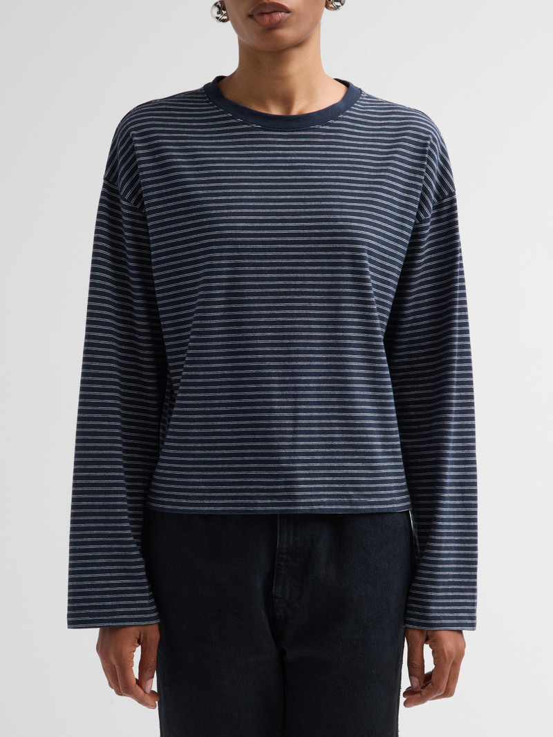 Women's Kelly Striped Boxy Long-Sleeve T-Shirt - Salute Multi 5