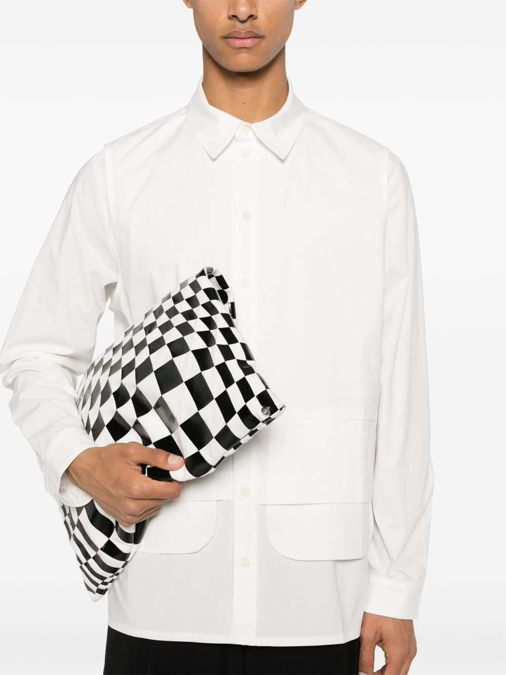 Ants poplin layered shirt - 5