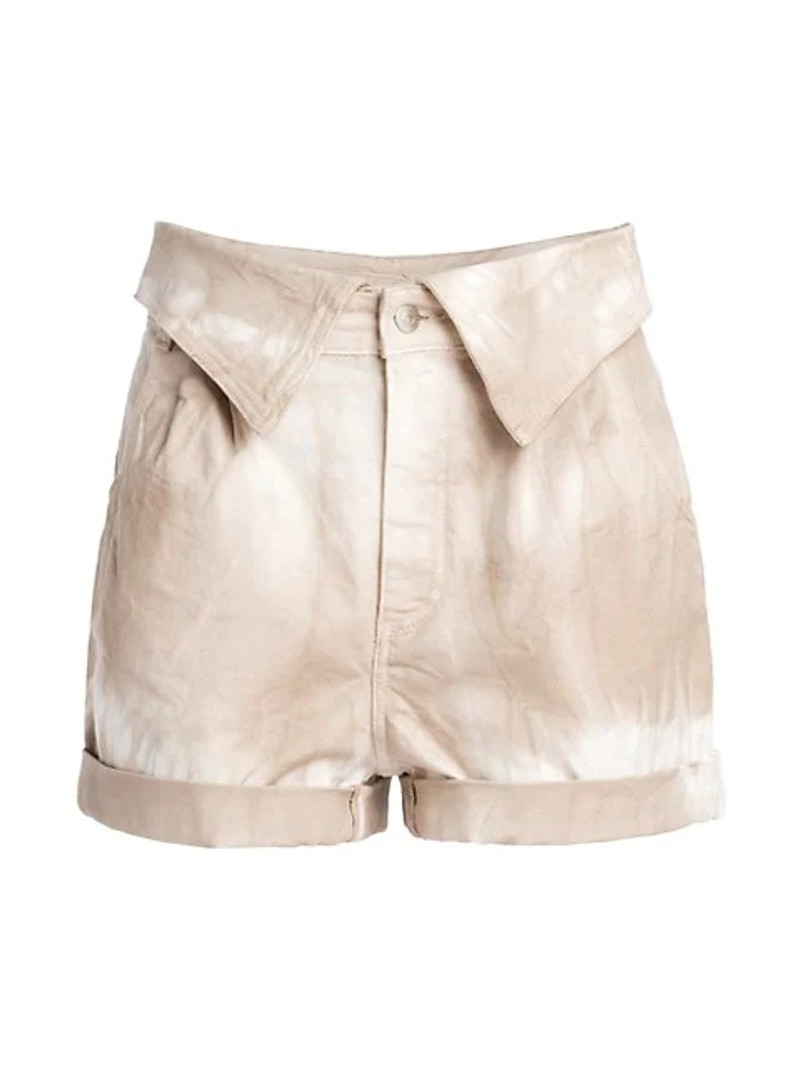 Foldover Tie-Dye Shorts - 1