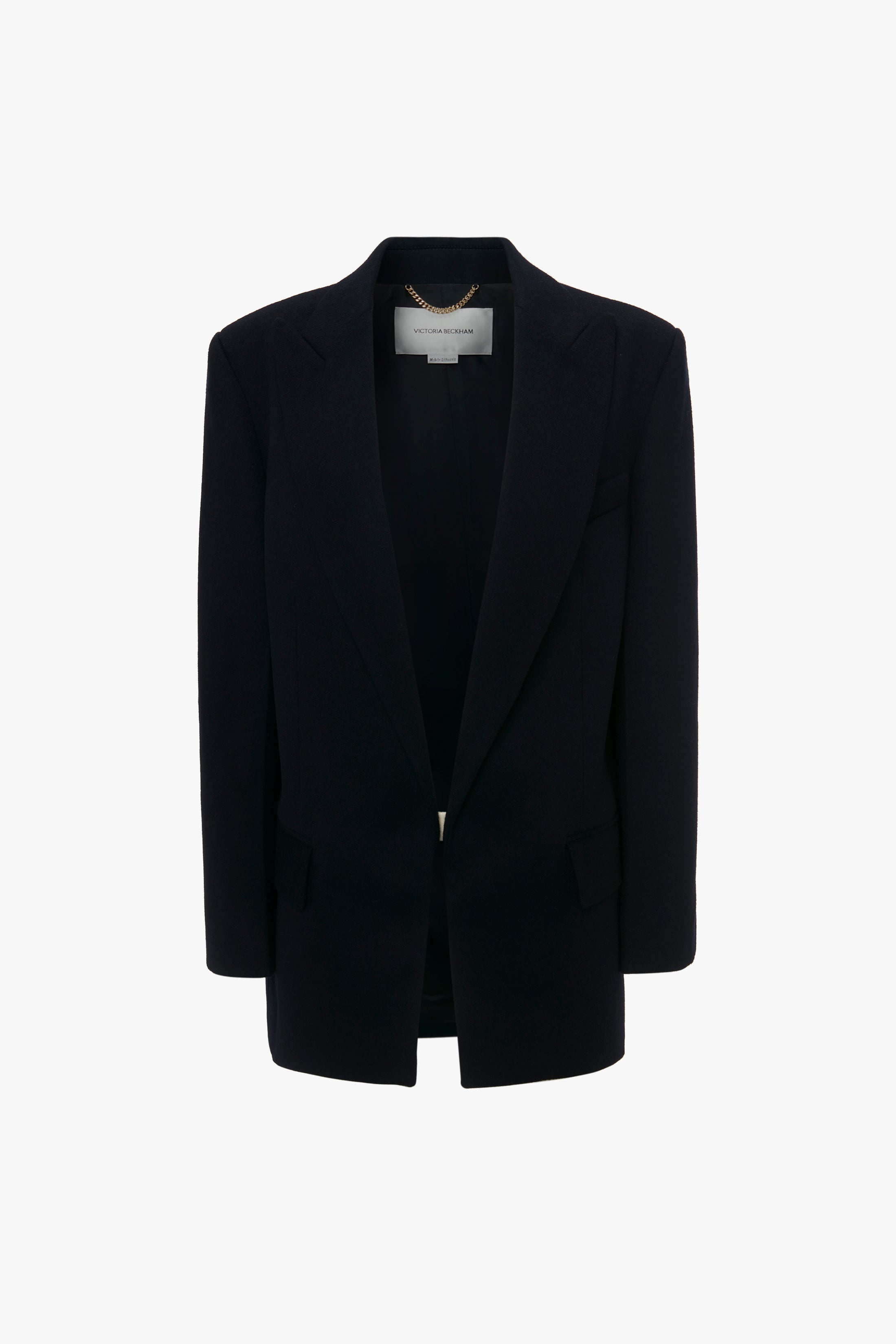 Peak Lapel Jacket In Midnight - 1