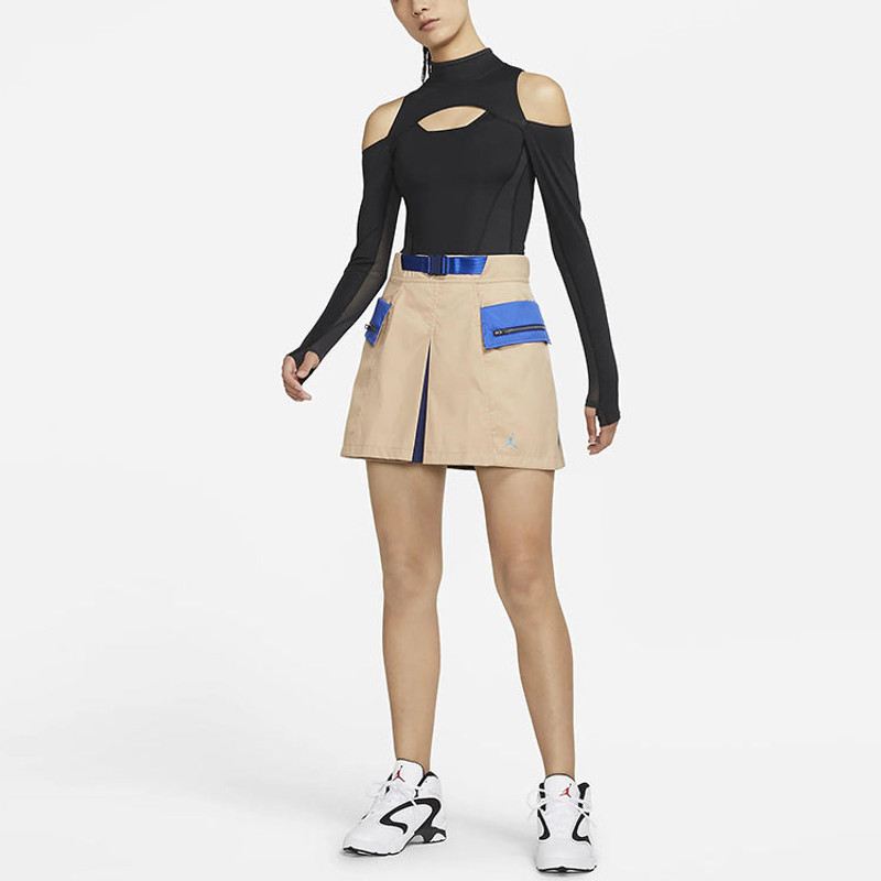 (WMNS) Air Jordan Next Utility Capsule Sports Short Skirt Khaki DD7092-200 3