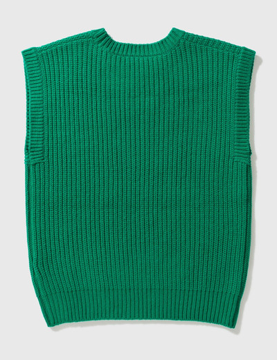 We11done MULTI-LOGO SQUARE KNIT VEST outlook