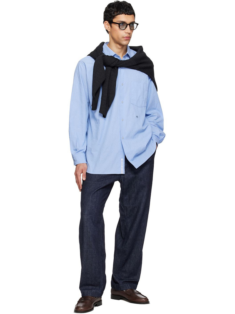 Nanamica Blue Regular Collar Wind Shirt outlook