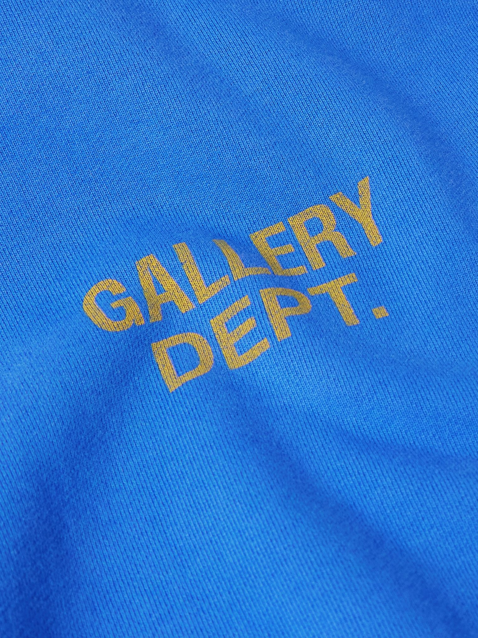 90's Oversized Logo-Print Cotton-Jersey Hoodie Blue - 4
