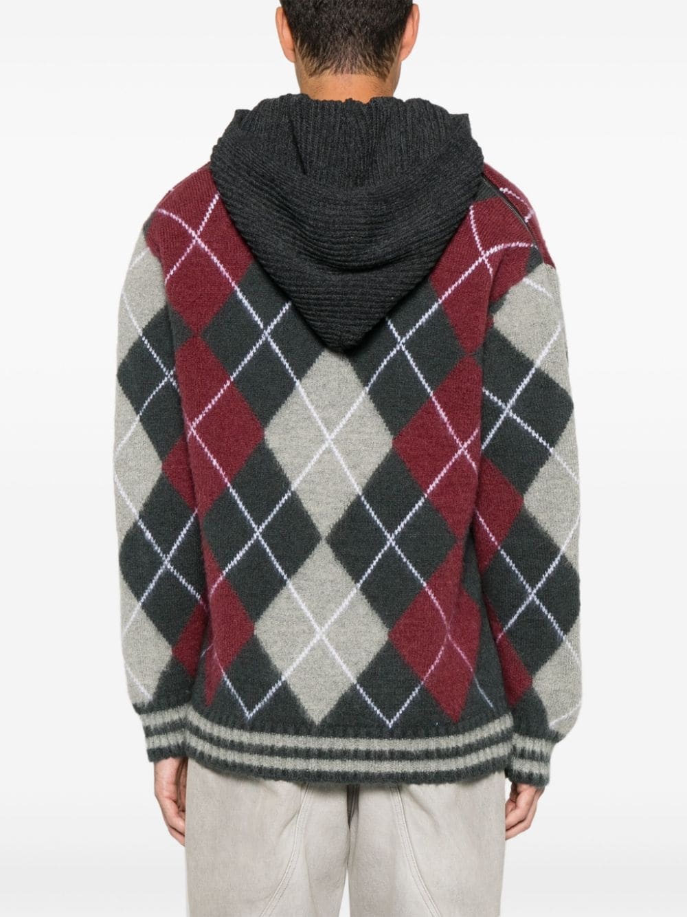 argyle-knit sweater - 4