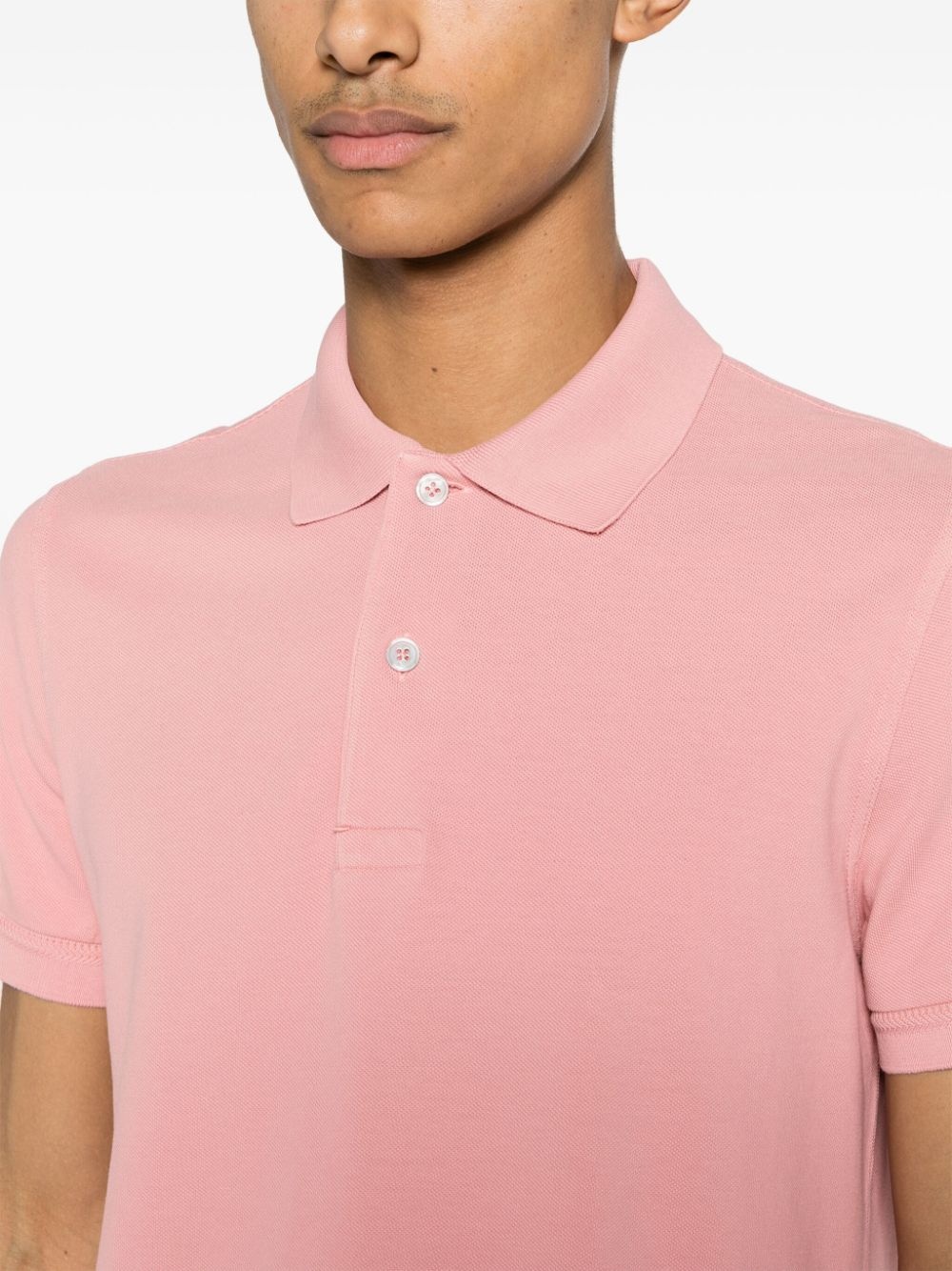 short-sleeve cotton polo shirt - 5