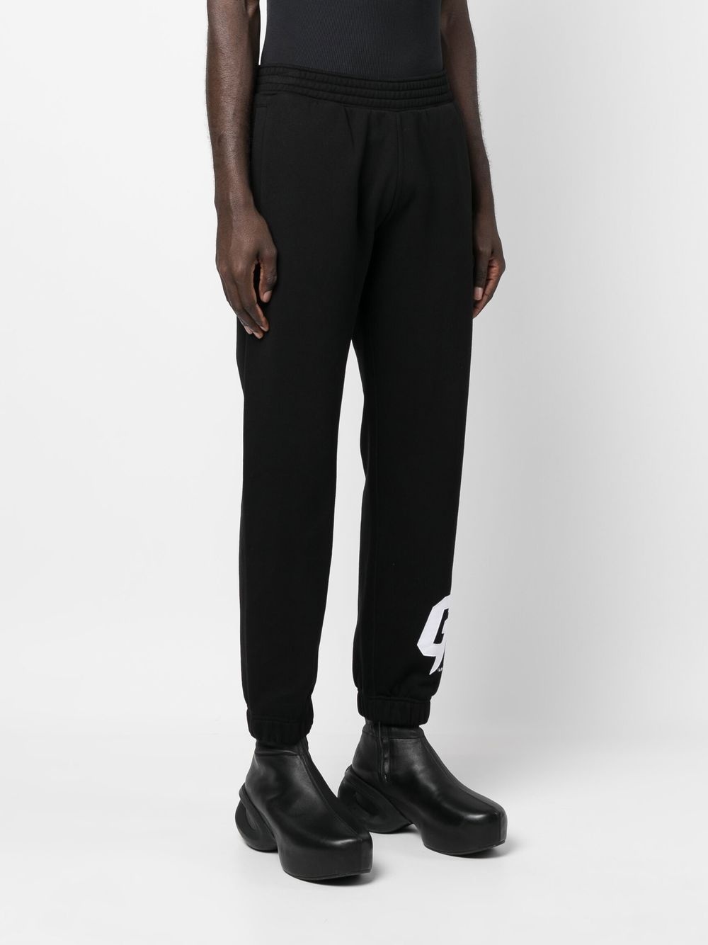 logo cotton track pants - 3