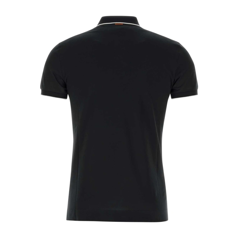 Tシャツ・カットソー ZEGNA Black Stretch Piquet Polo Shirt ZEGNA BLACK STRETCH PIQUET POLO SHIRT | miinto | REVERSIBLE