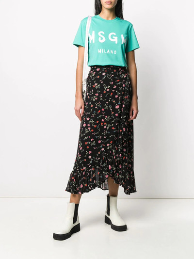 MSGM crew-neck logo T-shirt outlook