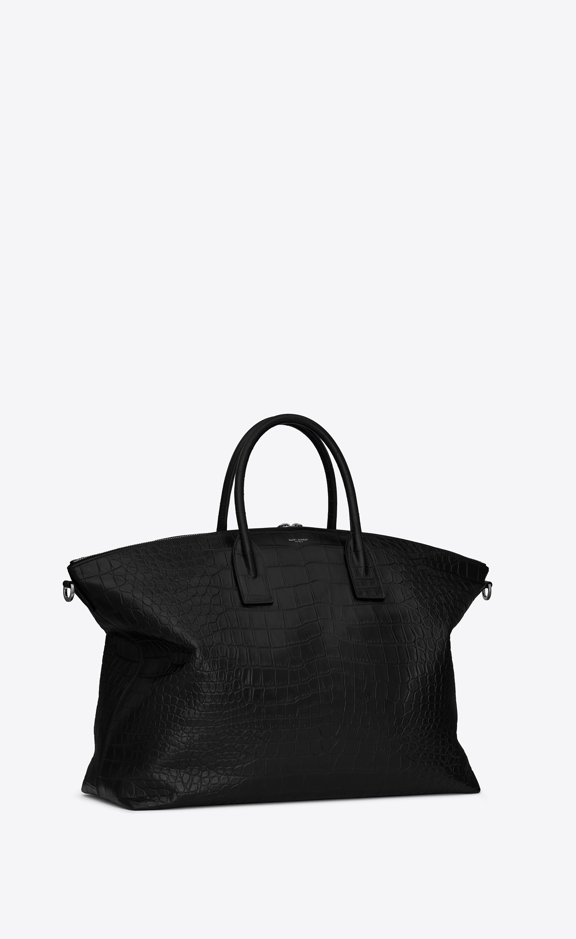 giant bowling bag in crocodile-embossed leather - 4