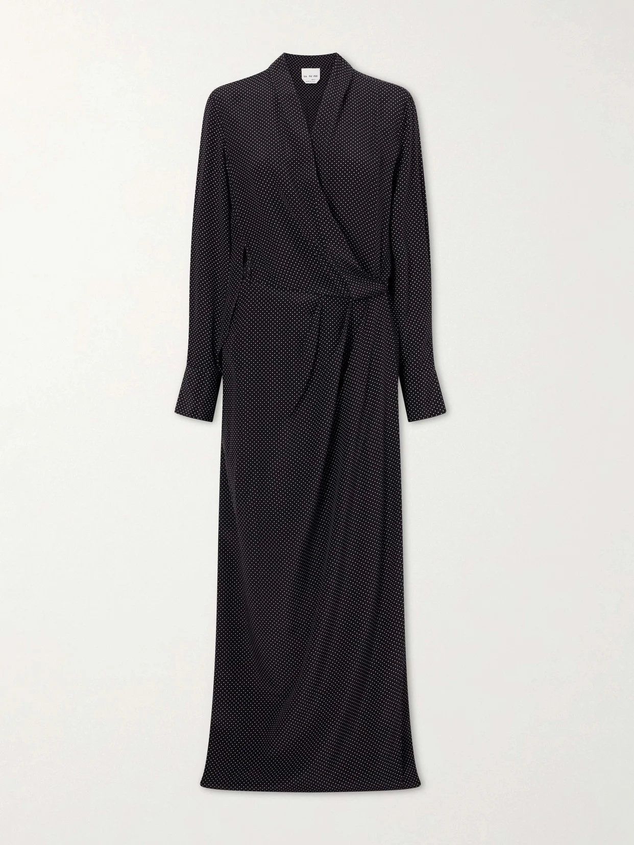 Criss Cross Polka-dot Silk Crepe De Chine Maxi Dress - 1