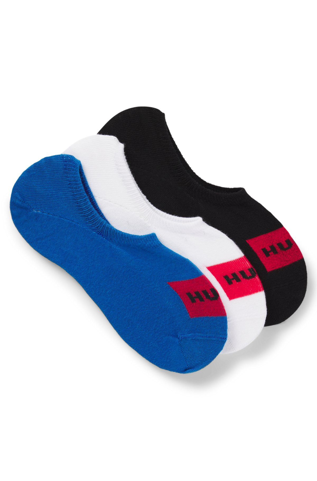 THREE-PACK OF INVISIBLE SOCKS WITH RED LOGOS - 1