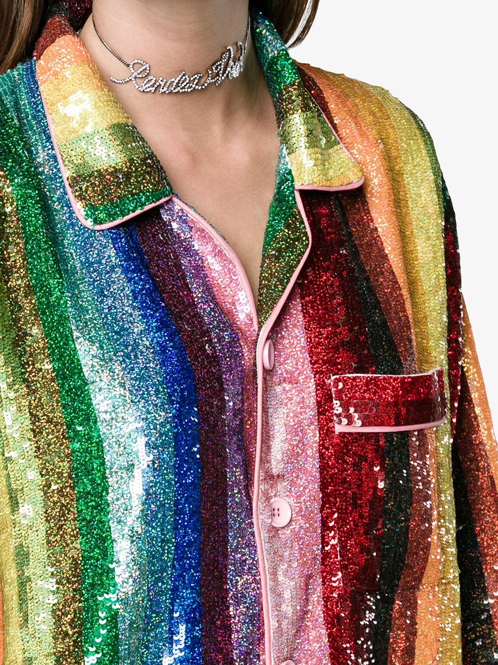 Rainbow sequin pyjama blouse - 5