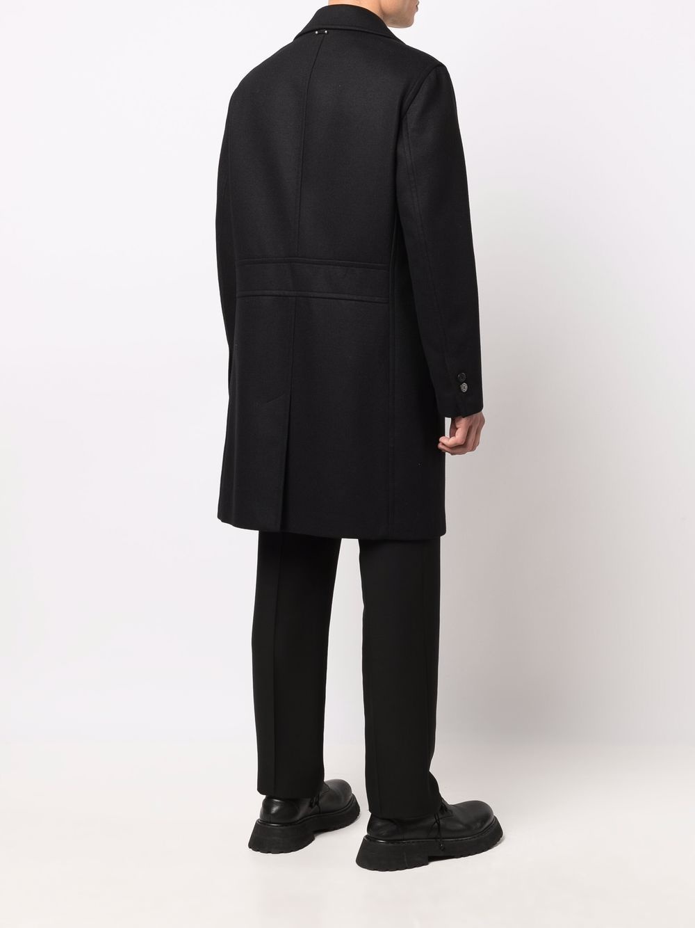 notched-lapels double-breasted coat - 4