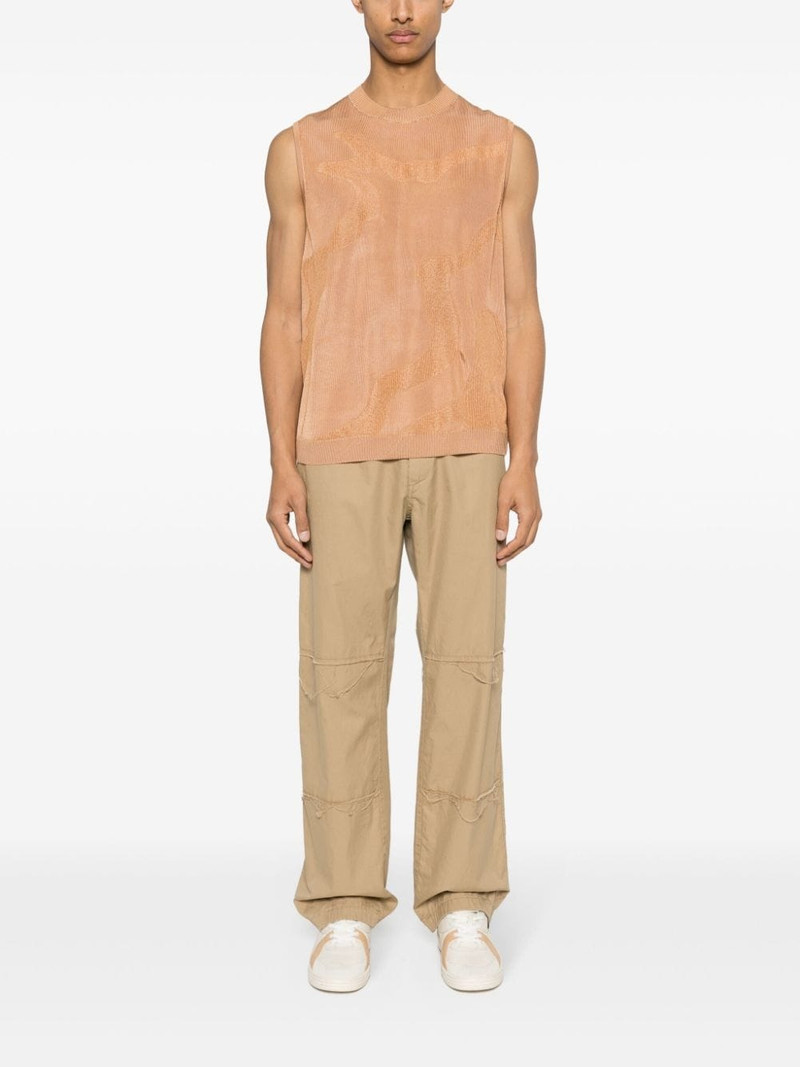 Y-3 monogram-jacquard knitted tank top outlook