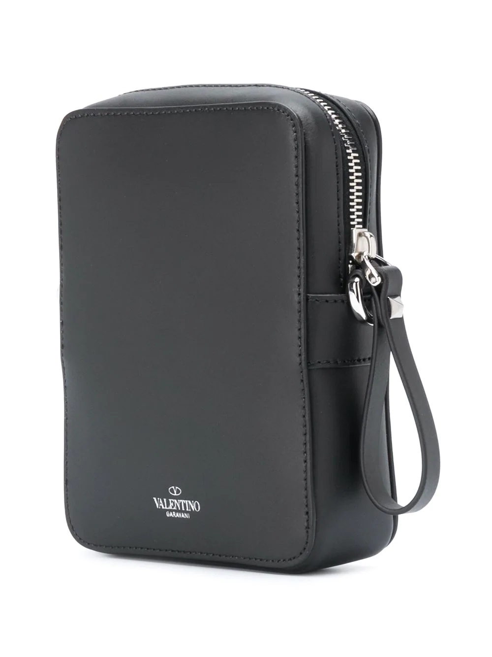 leather logo messenger bag - 3