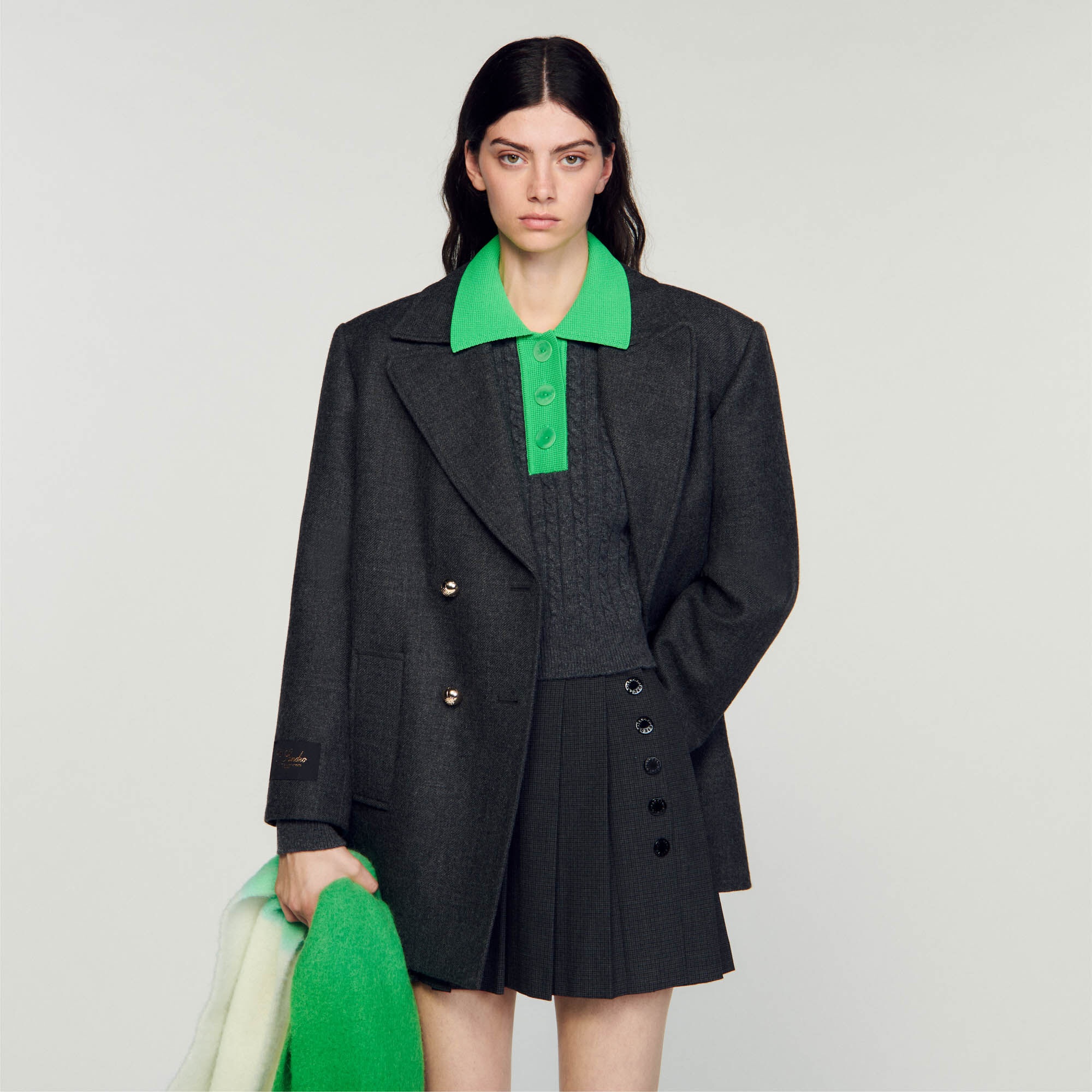 CROPPED CABLE-KNIT SWEATER - 5