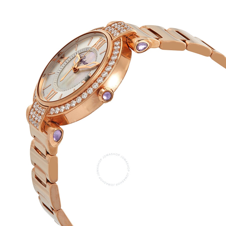 Pre-owned Chopard Imperiale Diamond Silver with Mother of Pearl Center Dial Ladies Watch 384822-5004 - 2