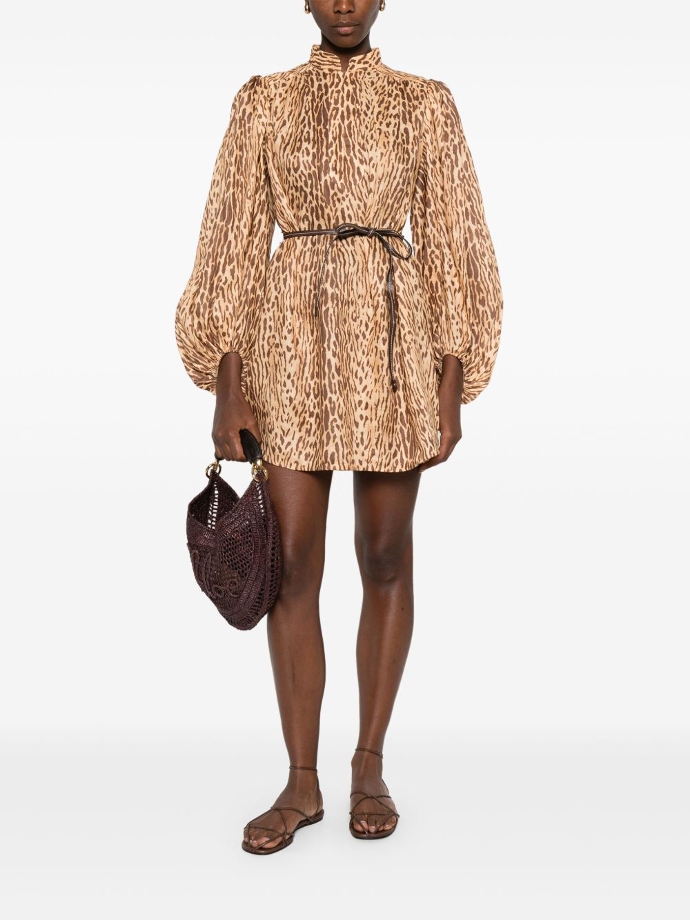 Cascadian leopard-print mini dress - 1