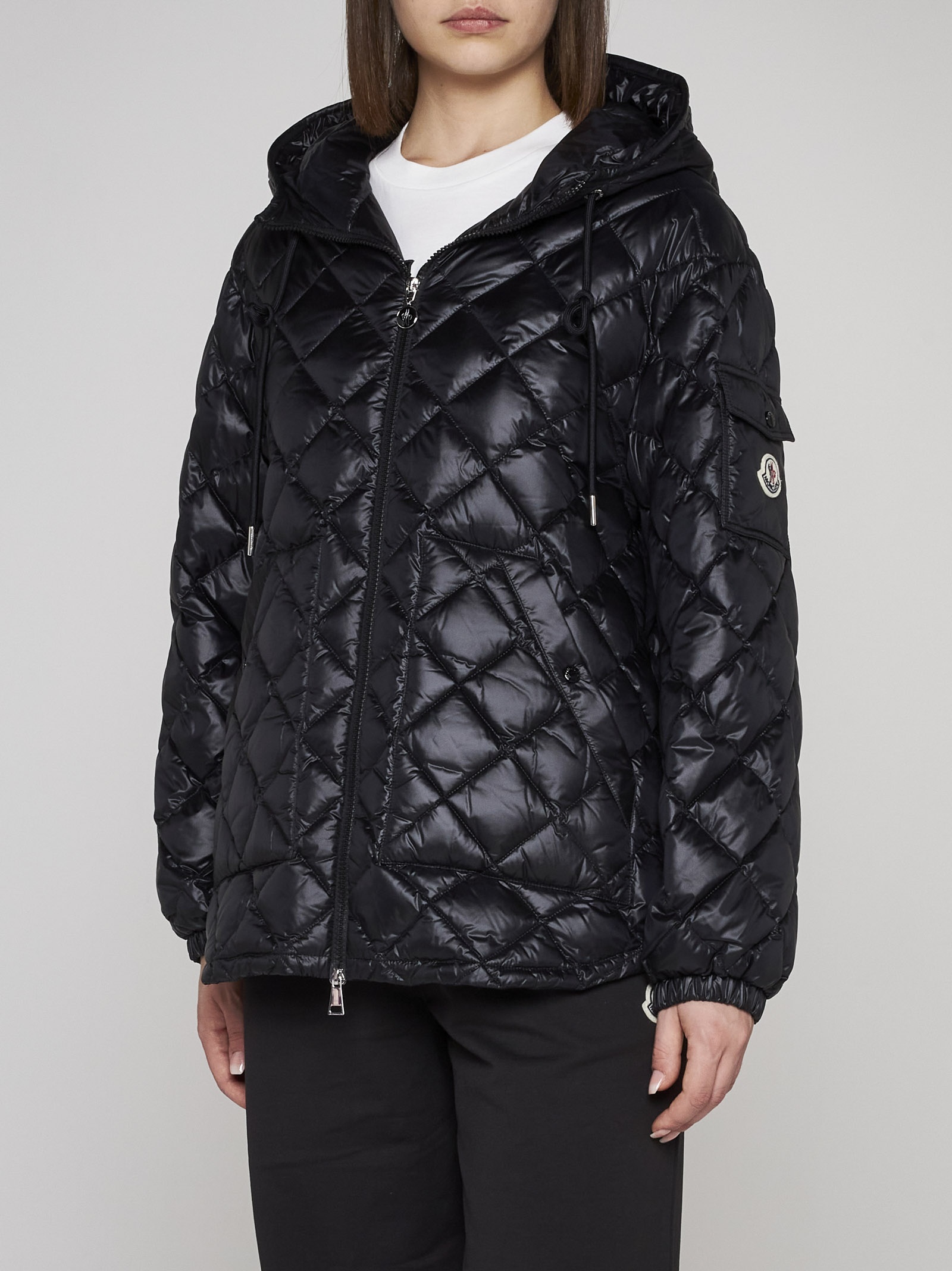 Quilted nylon down jacket - 3