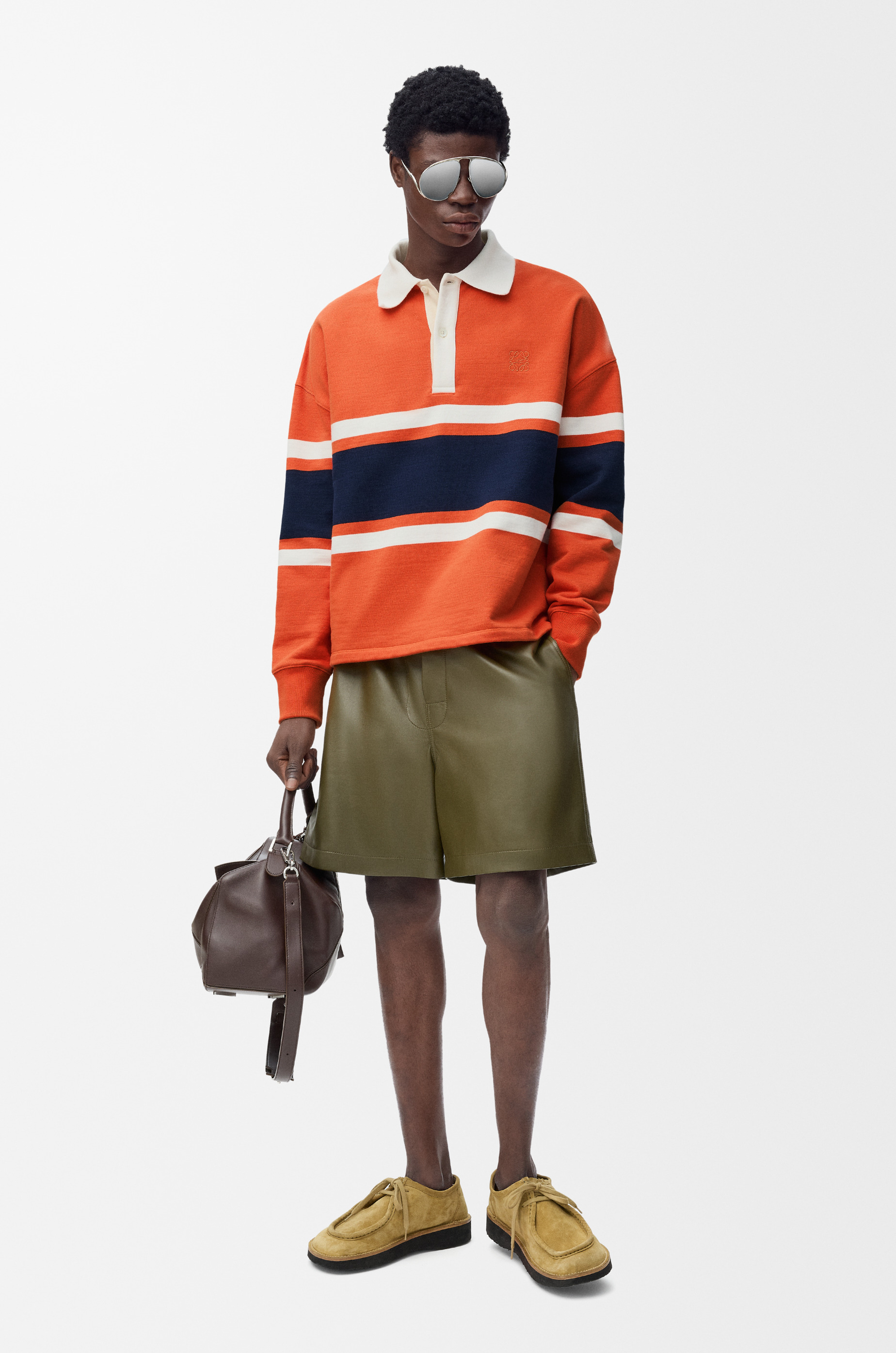 Long sleeve polo shirt in cotton - 2