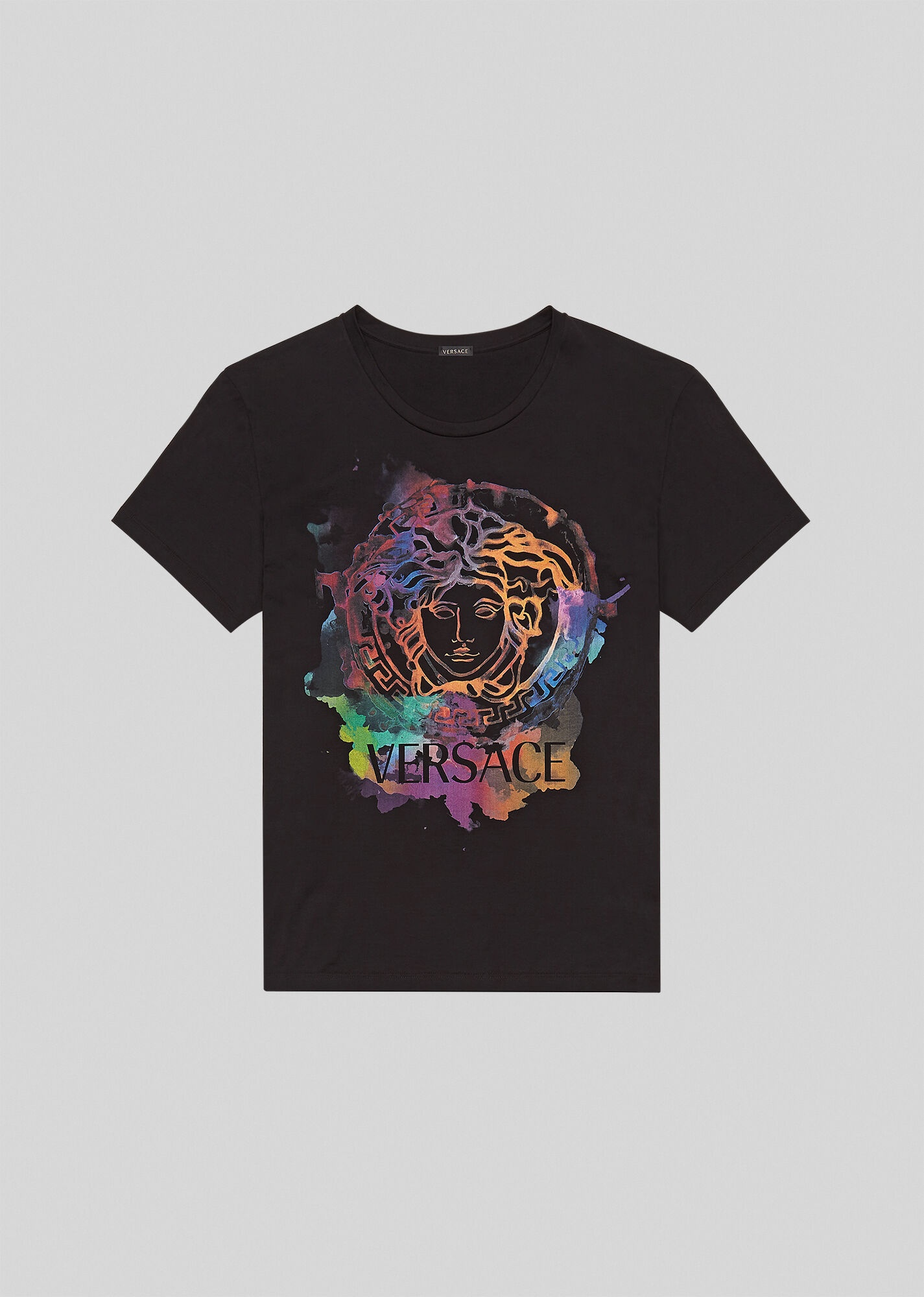 Watercolor Medusa Motif T-Shirt - 1