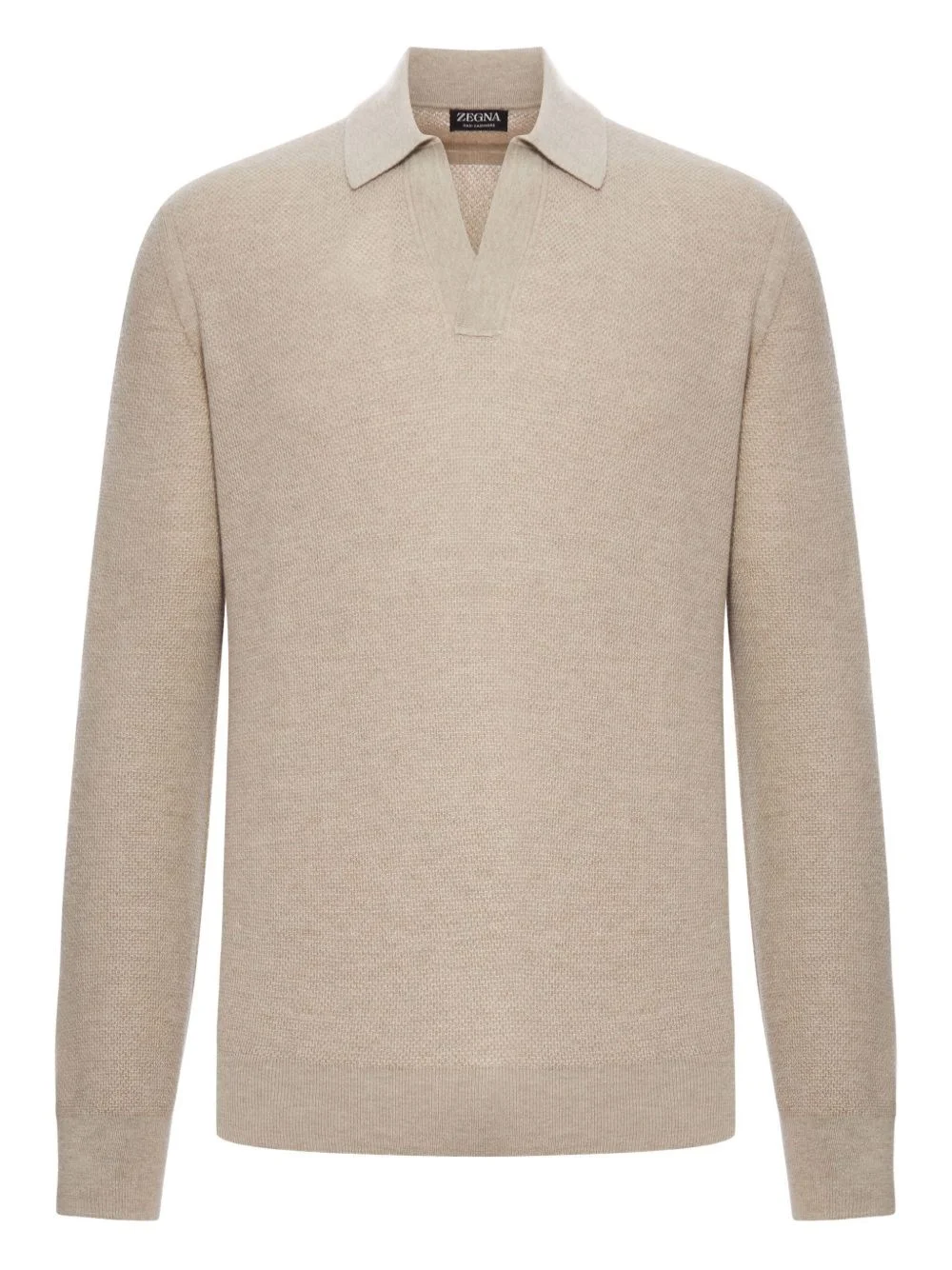 Long sleeves cashmere polo - 1