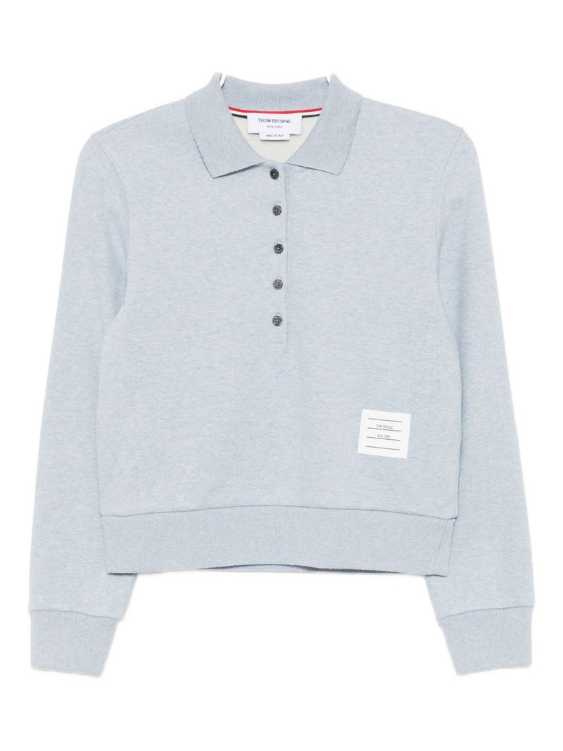 logo-appliqué cotton polo top 1