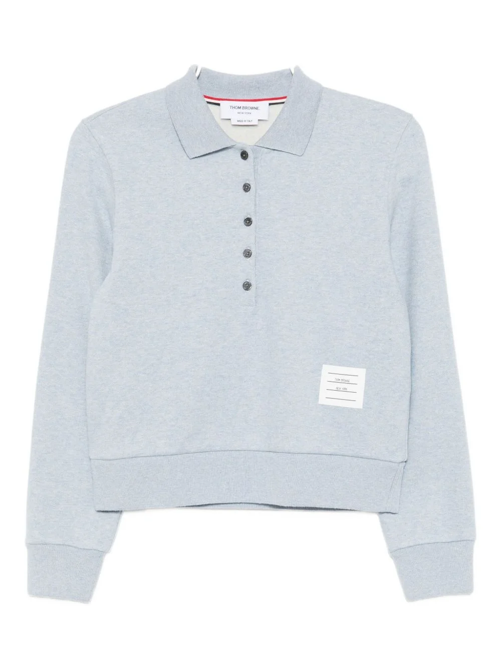 logo-appliqué cotton polo top - 1