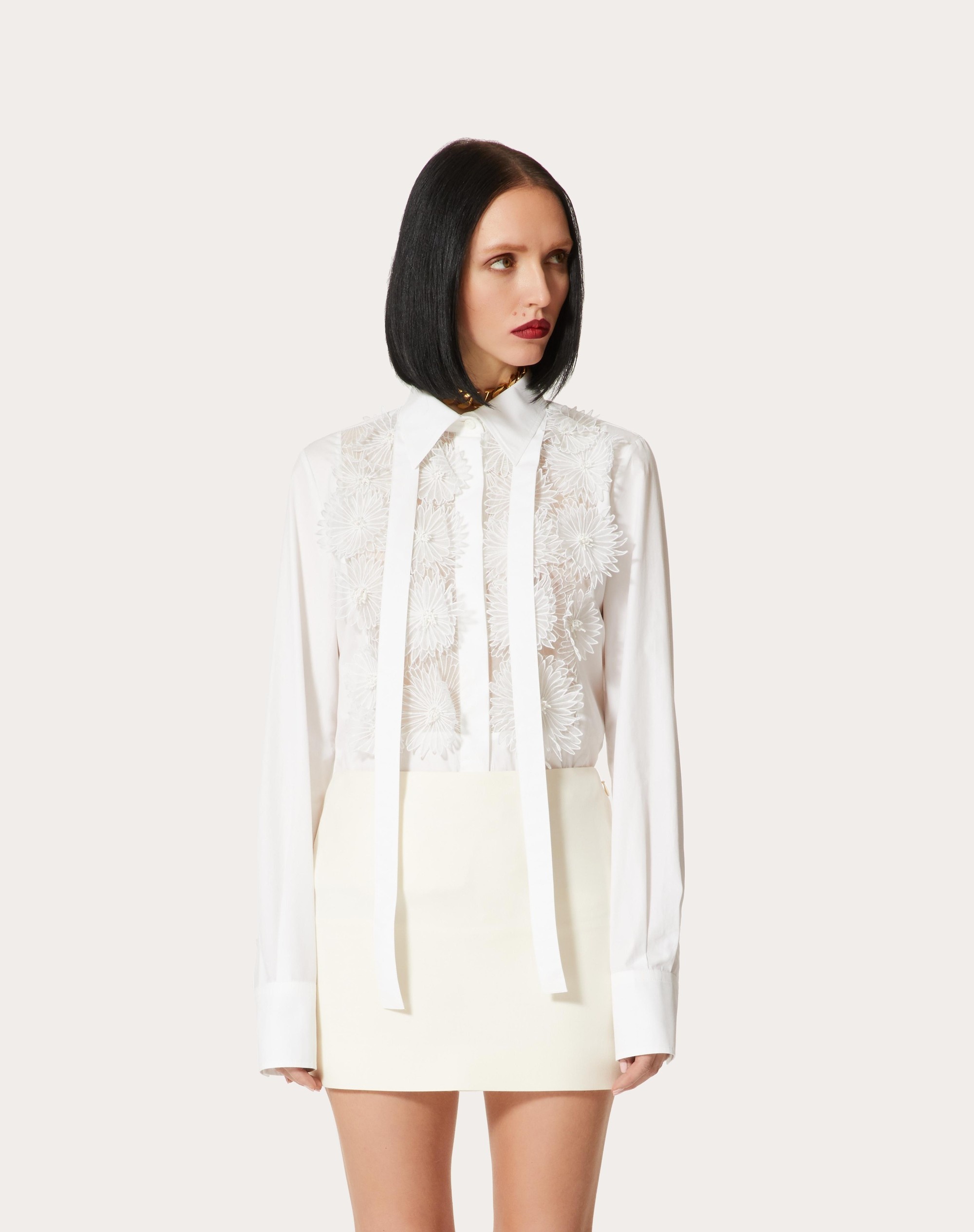EMBROIDERED COTTON POPLIN SHIRT - 3