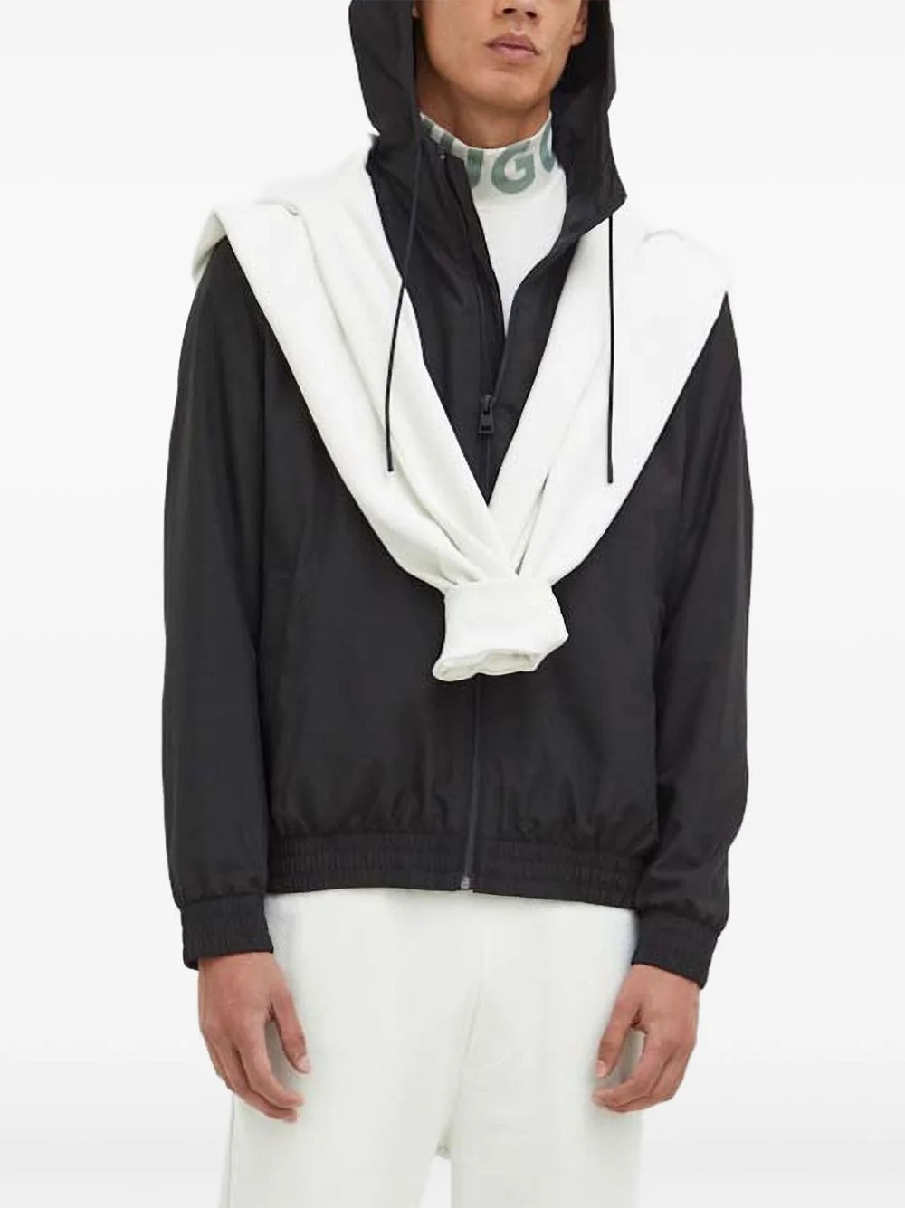 drawstring hooded sweatshirt - 1