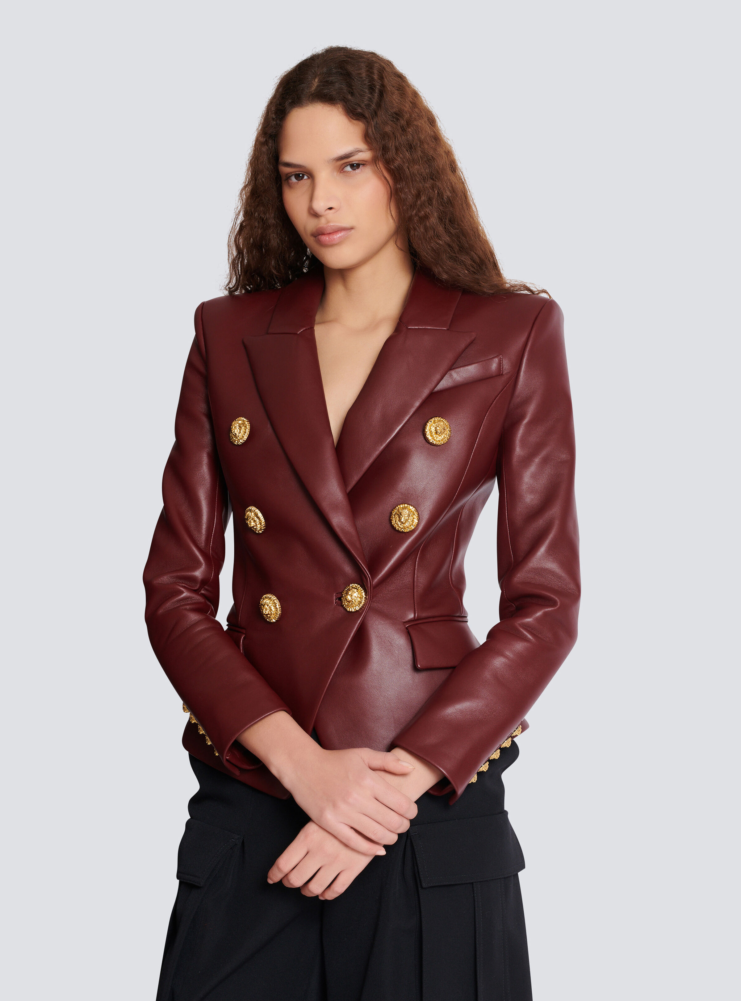 6-button lambskin jacket - 7