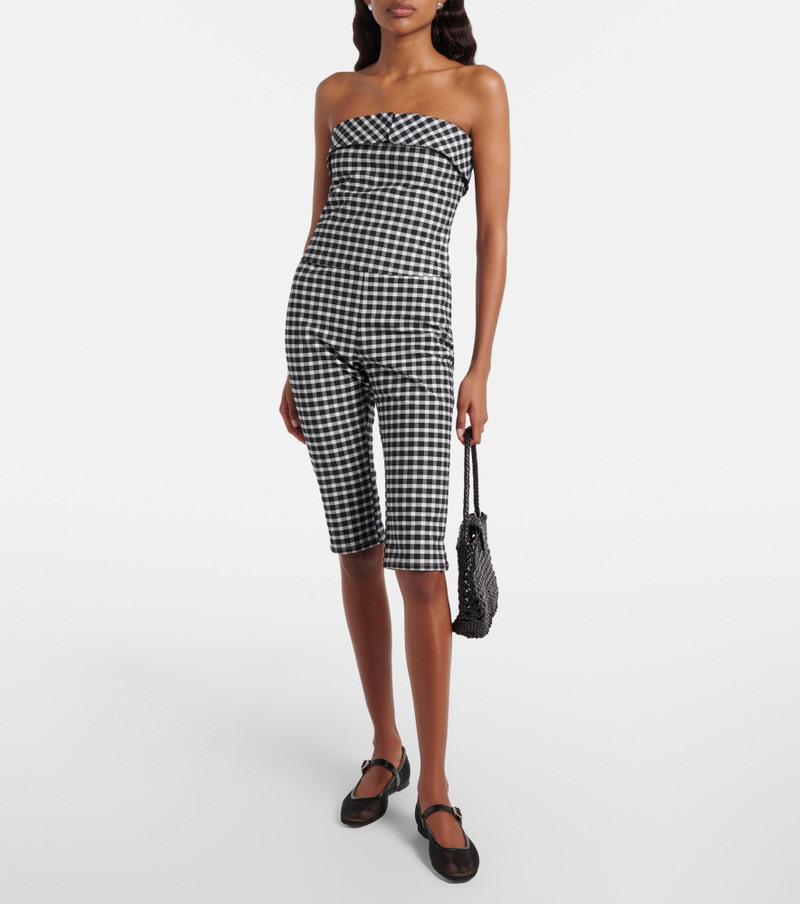 POSSE Chiara gingham cotton-blend capri pants outlook