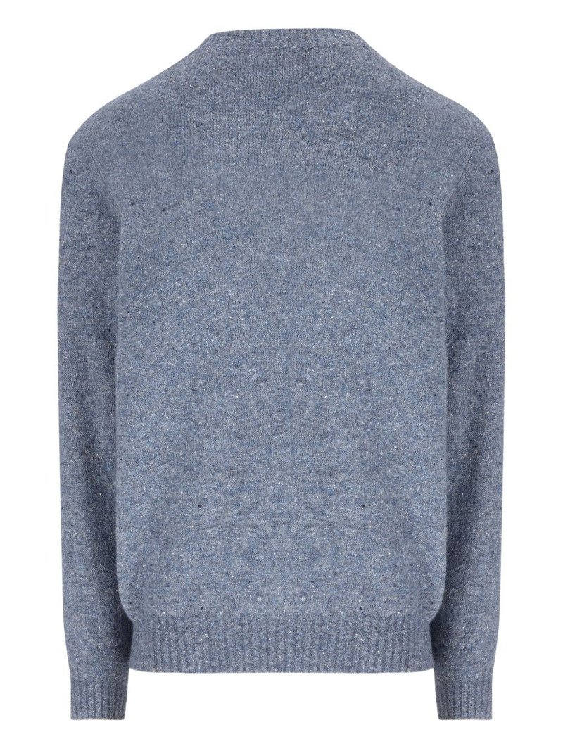Brunello Cucinelli mottled-effect ribbed-knit sweater outlook