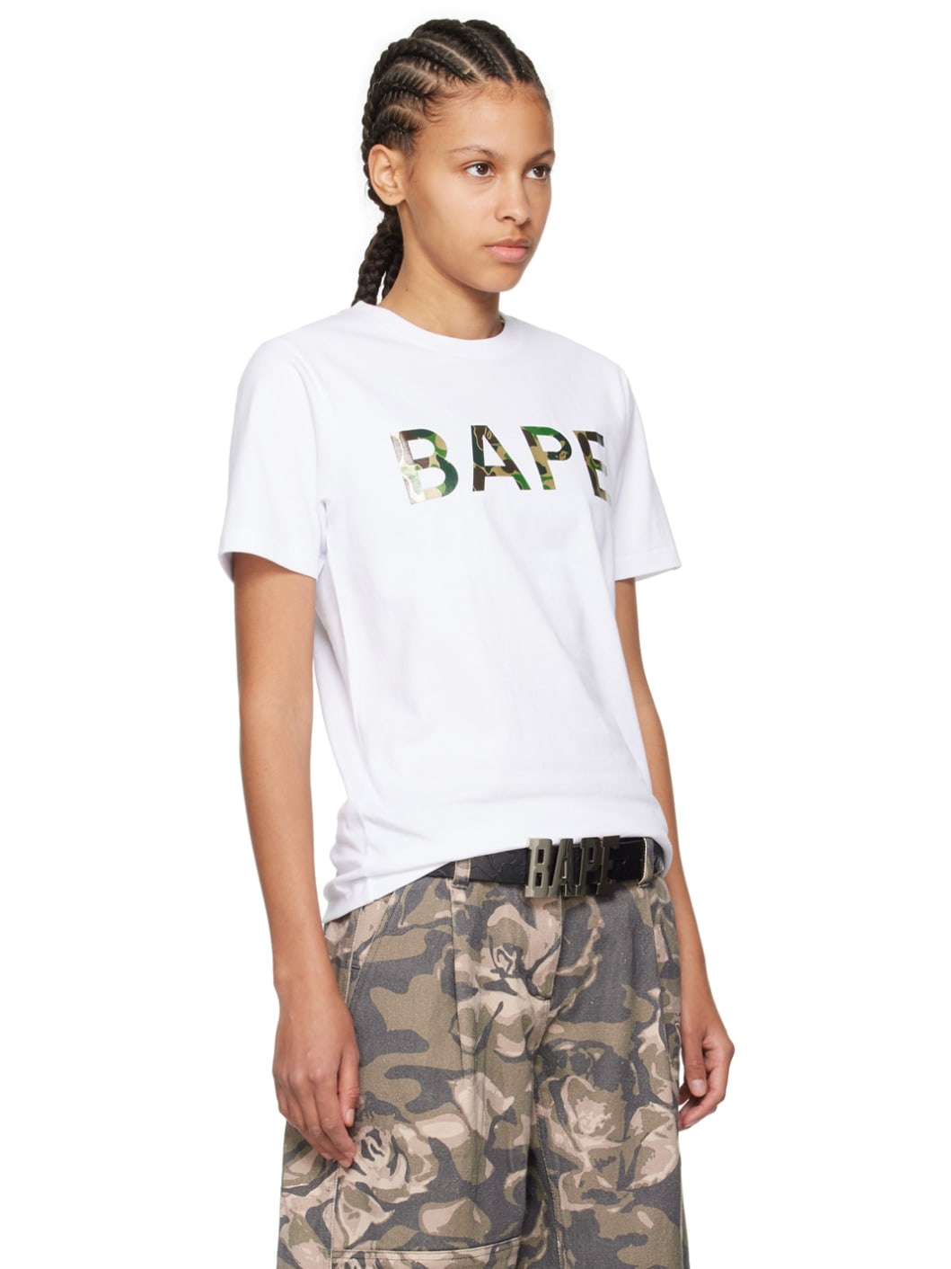White ABC Camo Glitter T-Shirt - 2