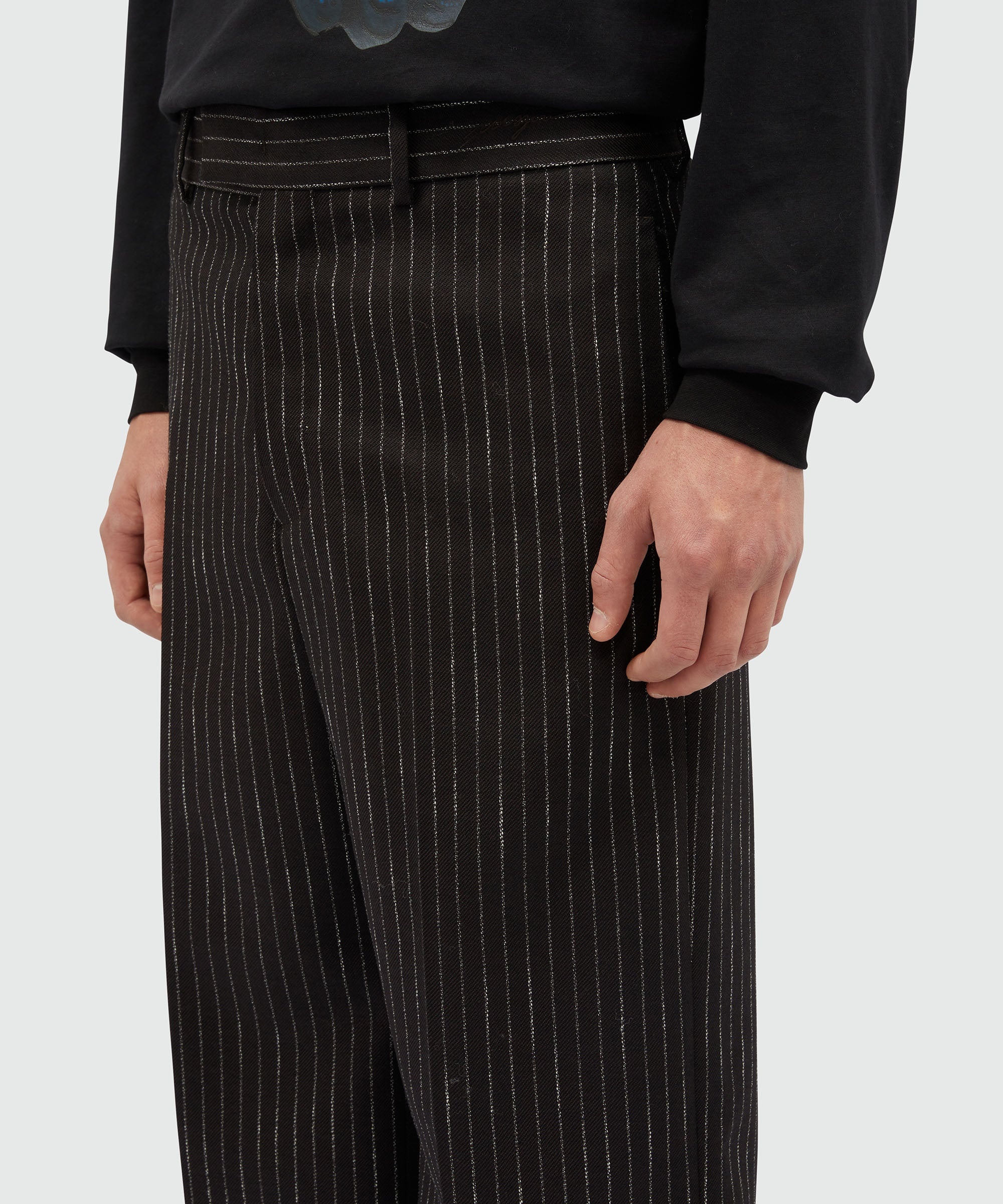 Pinstripe wool trousers - 5