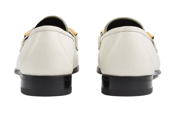 (WMNS) Gucci Chain Loafers Shoes White 645445-16M00-9050 - 5