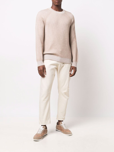 Brunello Cucinelli ribbed-knit cashmere jumper outlook