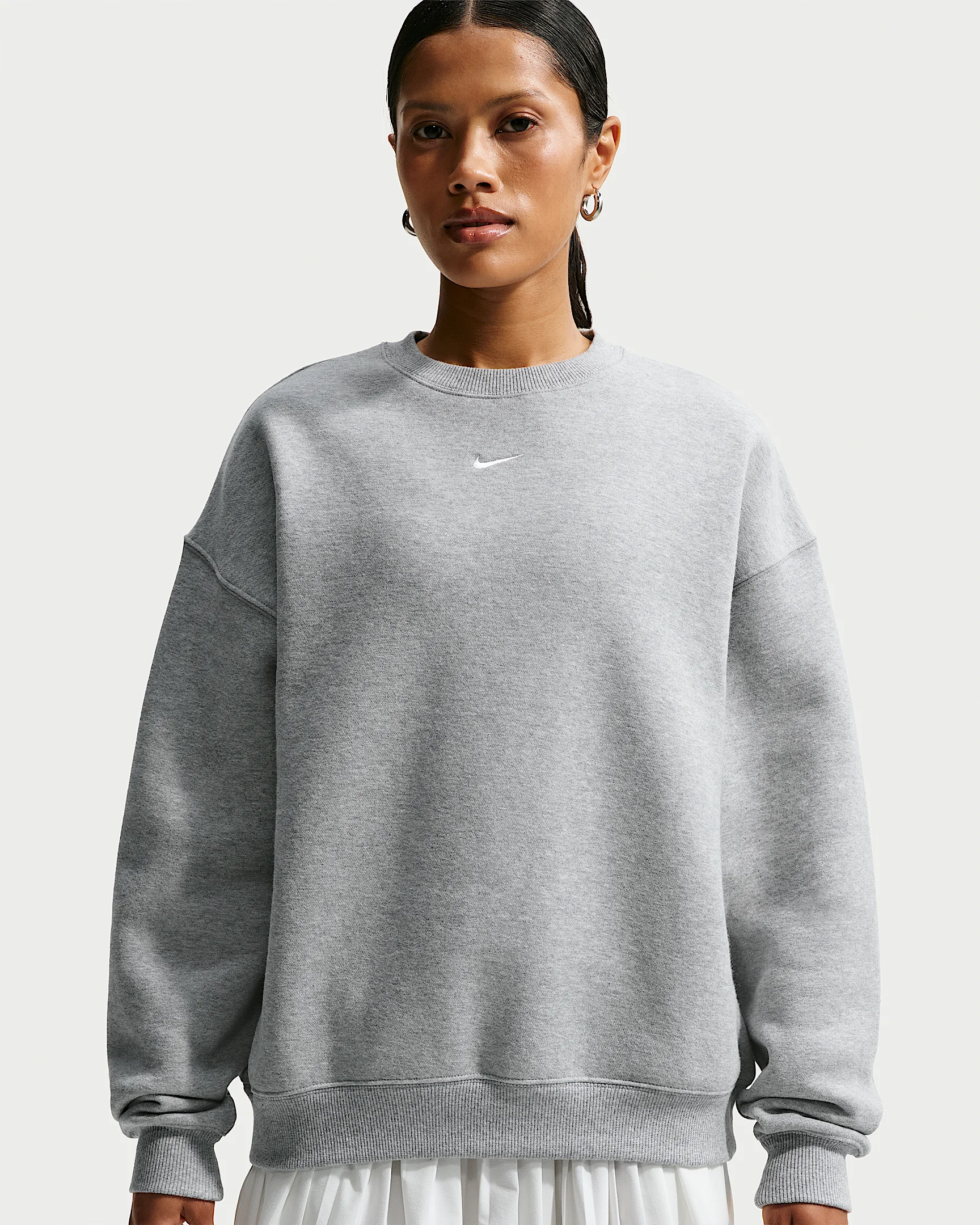 Nike Studio Fleece Medium Weight Women's Oversized Crew-Neck Sweatshirt - 1