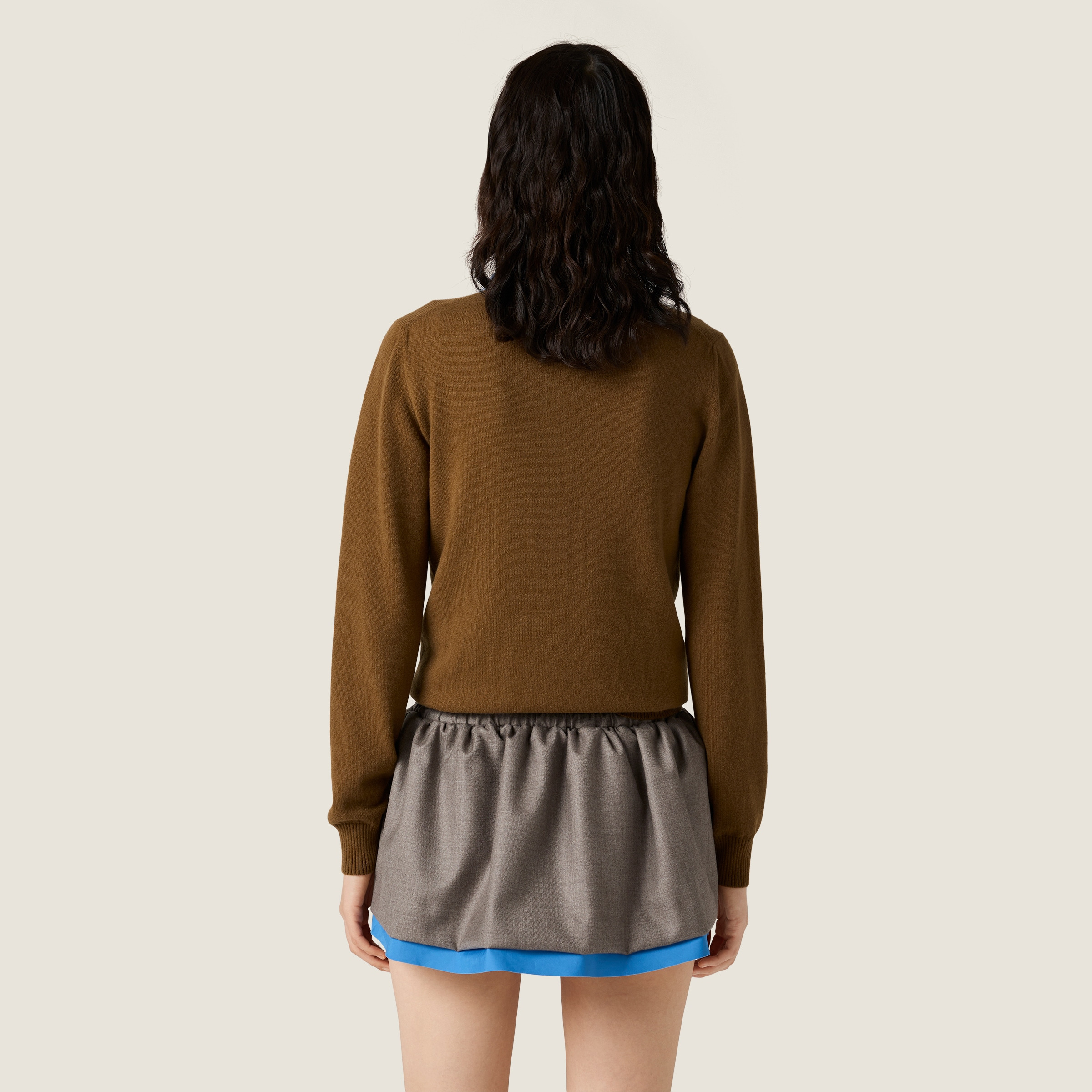 Cashmere cardigan with collar - 3