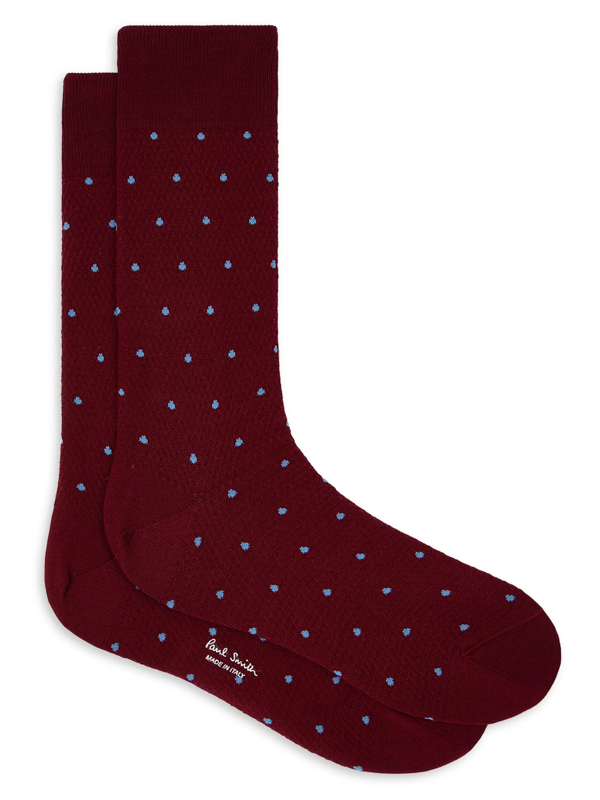 Men's 2-Pack Naveen Polka Dot Cotton-Blend Crew Socks - Navy Red - 1